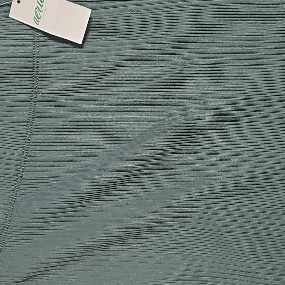 NWT Aerie Green Ribbed Flare Pants Size XL - Picture 3 of 5